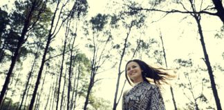 Girl Exploring Freedom Outdoors Concept