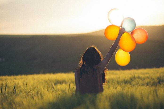 Woman + balloon